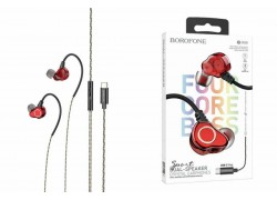 Наушники вакуумные проводные BOROFONE BM88 Sea wire (красный)