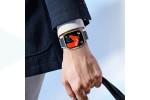 Ремешок для Apple Watch HOCO AS102 Жидкий силиконовый магнитный ремешок для часов iWatch (38/40/41 мм) (темно-синий с серым)