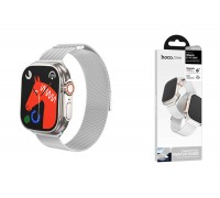 Ремешок для Apple Watch HOCO AS101 Миланский двухсекционный магнитный ремешок с петлей для часов iWatch (42/44/45/49 мм) серебристый