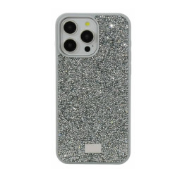 Чехол для телефона SWAROVSKI Phone 16 Pro Max (Серебряный)