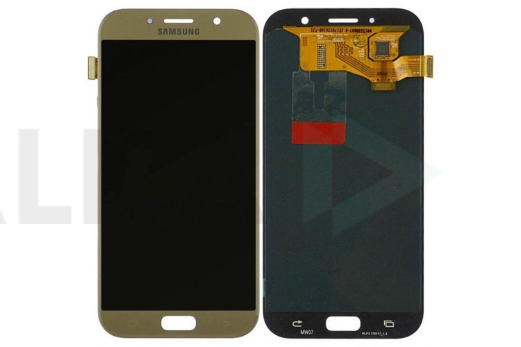 Дисплей для Samsung A720F Galaxy A7 (2017) в сборе с тачскрином (золото), TFT (яркость регулируется)