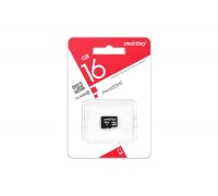 Карта памяти microSDHC Smartbuy 16 GB UHS-I (class 10) без адаптеров (SB16GBSDCL10-00)