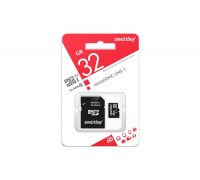 Карта памяти microSDHC Smartbuy 32 GB UHS-I (сlass 10) с адаптером (SB32GBSDCL10-01)