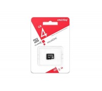 Карта памяти microSDHC Smartbuy 4 GB (class 10) без адаптера (SB4GBSDCL10-00)