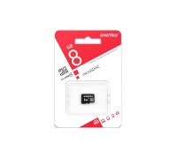 Карта памяти microSDHC Smartbuy 8 GB (class 4) без адаптера (SB8GBSDCL4-00)