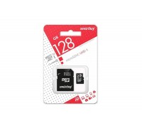 Карта памяти microSDXC Smartbuy 128 GB UHS-1 (сlass 10) с адаптером (SB128GBSDCL10-01)