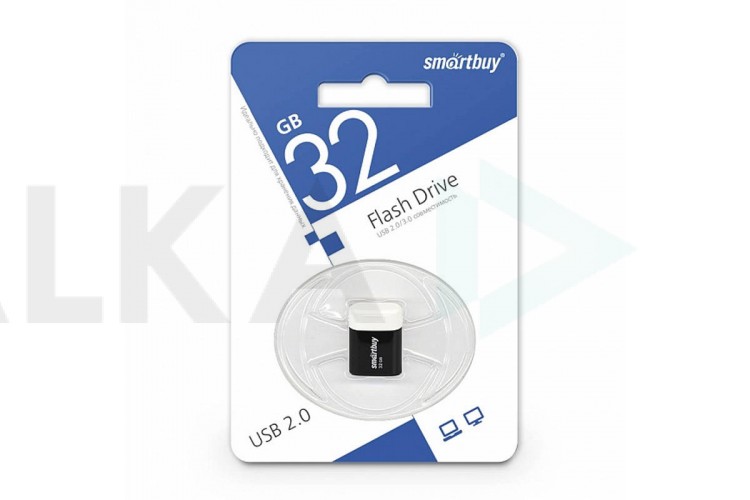 Флешка USB 2.0 Smartbuy 32GB LARA Black (SB32GBLARA-K)
