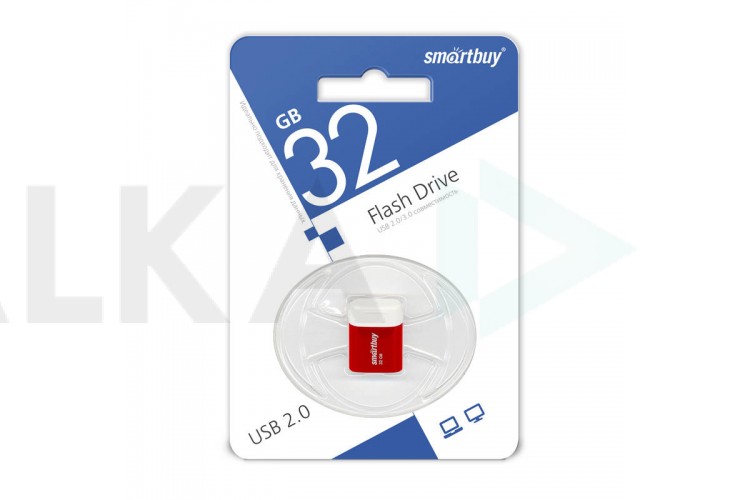 Флешка USB 2.0 Smartbuy 32GB LARA Red (SB32GBLARA-R)