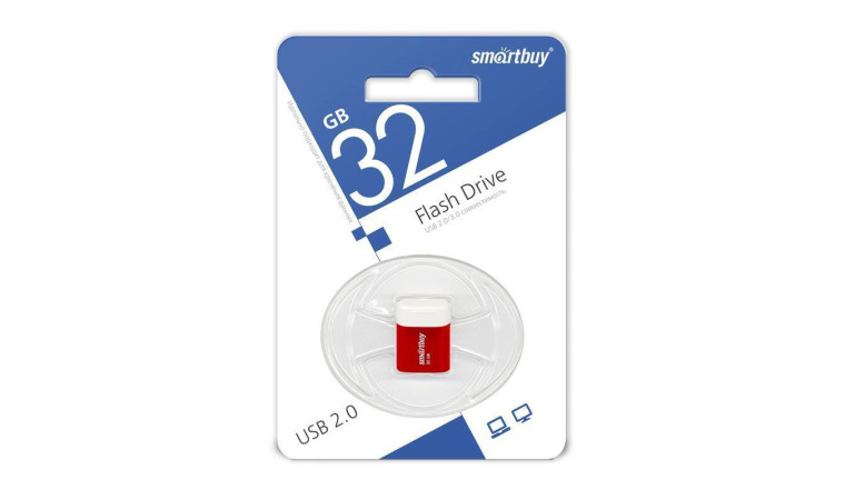 Флешка USB 2.0 Smartbuy 32GB LARA Red (SB32GBLARA-R)