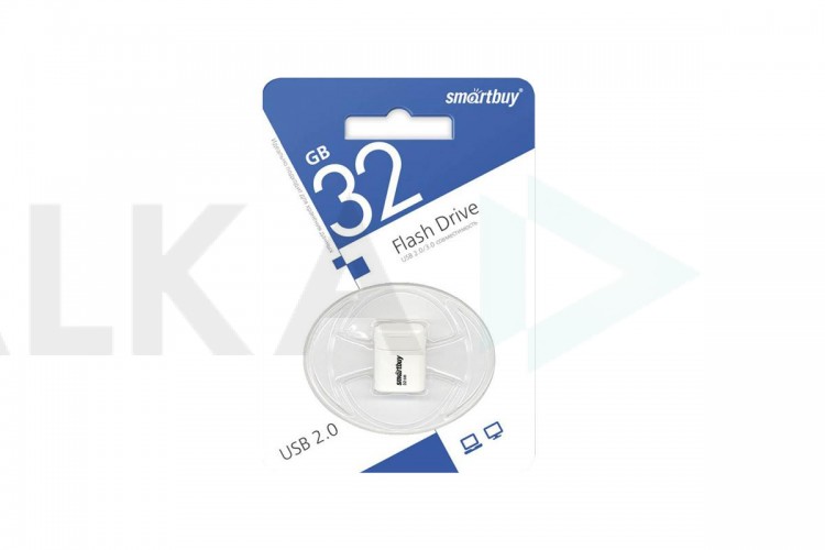 Флешка USB 2.0 Smartbuy 32GB LARA White (SB32GBLARA-W)