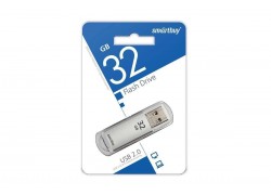 Флешка USB 2.0 Smartbuy 32GB V-Cut Silver (SB32GBVC-S)