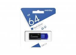 Флешка USB 2.0 Smartbuy 64GB Click Black-Blue (SB64GBCL-B)