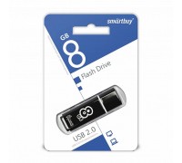 Флешка USB 2.0 Smartbuy 8GB Glossy series Black (SB8GBGS-K)