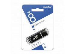 Флешка USB 2.0 Smartbuy 8GB Glossy series Black (SB8GBGS-K)