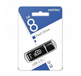 Флешка USB 2.0 Smartbuy 8GB Glossy series Black (SB8GBGS-K)