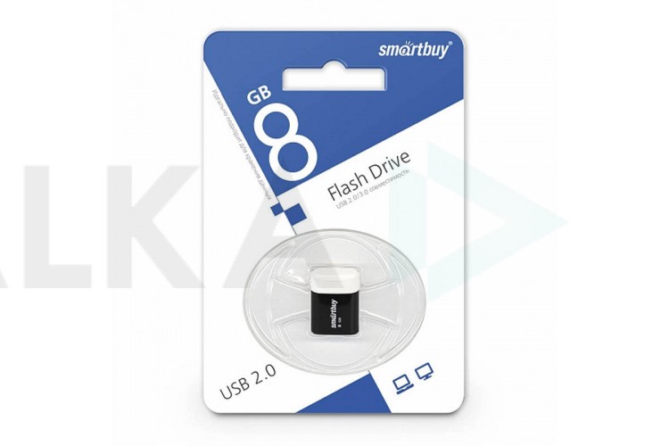 Флешка USB 2.0 Smartbuy 8GB LARA Black (SB8GBLara-K)