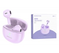 Наушники вакуумные беспроводные BOROFONE BW33 Handsome  true wireless BT headset Bluetooth (dream purple)