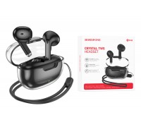 Наушники вакуумные беспроводные BOROFONE BW46 Ice flake  true wireless BT headset Bluetooth (черный)