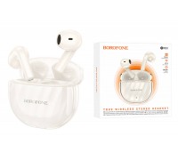 Наушники вакуумные беспроводные BOROFONE BW51 Solid  true wireless BT headset Bluetooth (milky white)