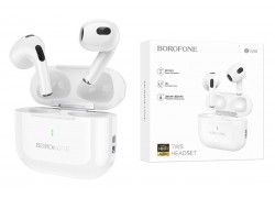 Наушники вакуумные беспроводные BOROFONE BW58 True wireless BT headset Bluetooth (белый)