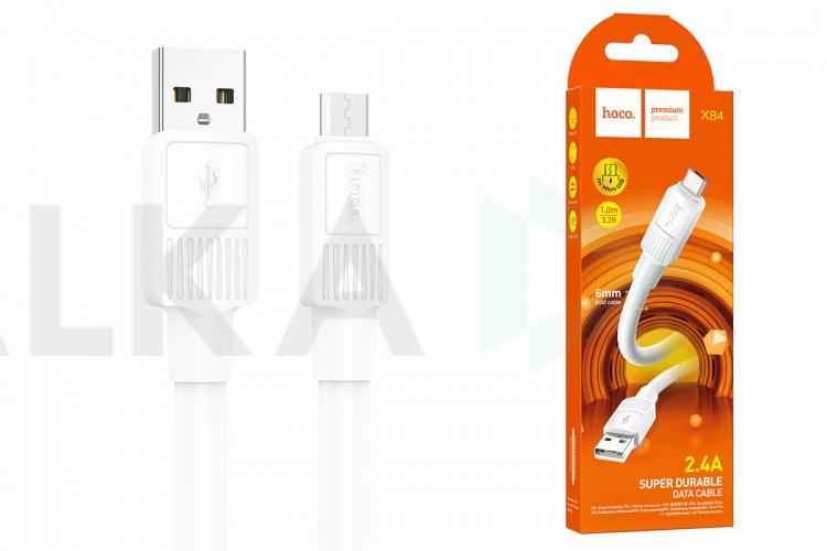 Кабель USB - MicroUSB HOCO X84 (белый)1м