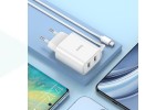 Сетевое зарядное устройство 2USB + кабель Type-C HOCO C103A (белый)