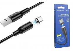 Кабель USB - USB Type-C BOROFONE BX41, 3A (черный) 1м (магнитный)