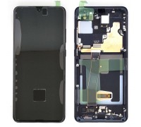 Дисплей для Samsung G988F Galaxy S20 Ultra Black в сборе с тачскрином + рамка, 100%