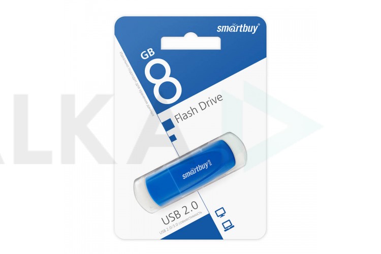 Флешка USB 2.0 SmartBuy 8GB Scout Blue (SB008GB2SCB)