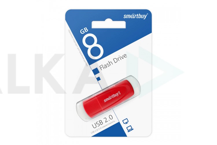 Флешка USB 2.0 SmartBuy 8GB Scout Red (SB008GB2SCR)