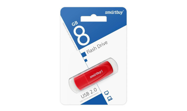 Флешка USB 2.0 SmartBuy 8GB Scout Red (SB008GB2SCR)