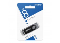 Флешка USB 2.0 SmartBuy 8GB Twist Black (SB008GB2TWK)