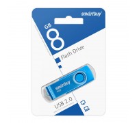 Флешка USB 2.0 SmartBuy 8GB Twist Blue (SB008GB2TWB)