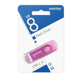 Флешка USB 2.0 SmartBuy 8GB Twist Pink (SB008GB2TWP)
