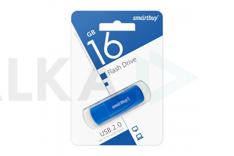 Флешка USB 2.0 SmartBuy Scout Blue 16GB (SB016GB2SCB)