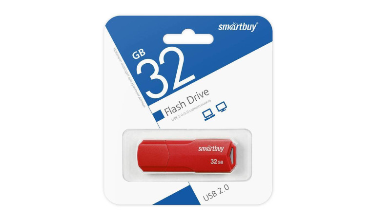 Флешка USB 2.0 SmartBuy CLUE Red 32GB (SB32GBCLU-R)