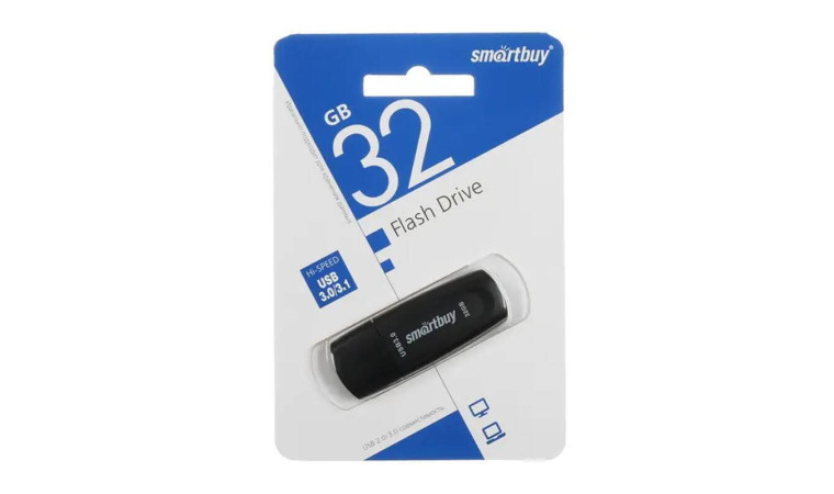 Флешка USB 3.0/3.1 Smartbuy Scout Black 32GB (SB032GB3SCK)