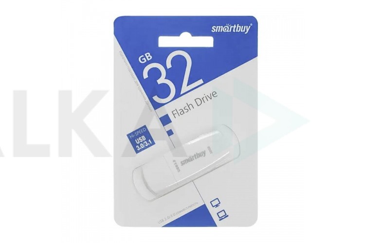 Флешка USB 3.0/3.1 Smartbuy Scout White 32GB (SB032GB3SCW)