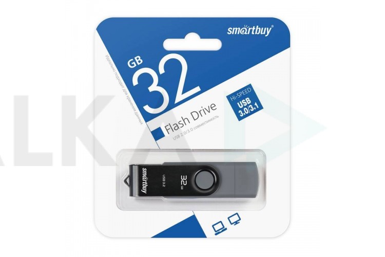 Флешка USB 3.0/3.1 Smartbuy Twist Dual Type-C/Type-A 32GB (SB032GB3DUOTWK)