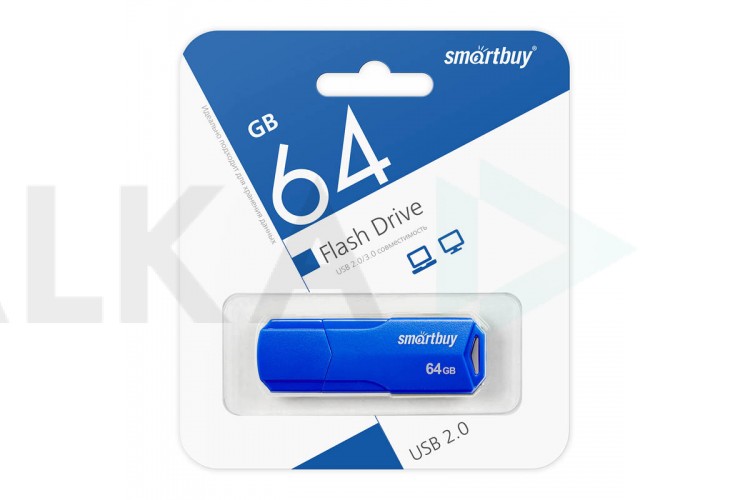 Флешка USB 2.0 SmartBuy CLUE Blue 64GB (SB64GBCLU-BU)