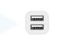 Автомобильное зарядное устройство АЗУ 2USB + кабель Lightning HOCO Z12 3100mAh (белый)