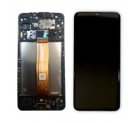 Дисплей для Samsung A125F Galaxy A12 Black в сборе с тачскрином (ревизия SM-A125F_REV0.1) + рамка 100%