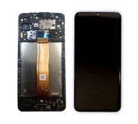 Дисплей для Samsung A125F Galaxy A12 Black в сборе с тачскрином (ревизия SM-A125F_REV0.1) + рамка 100%