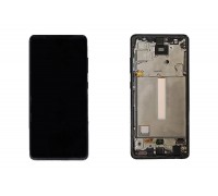 Дисплей для Samsung A525F Galaxy A52 Black в сборе с тачскрином + рамка 100%