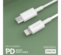 Кабель USB Type-C - Lightning SENDEM M26 PRO 3A PD20W (белый) 1м