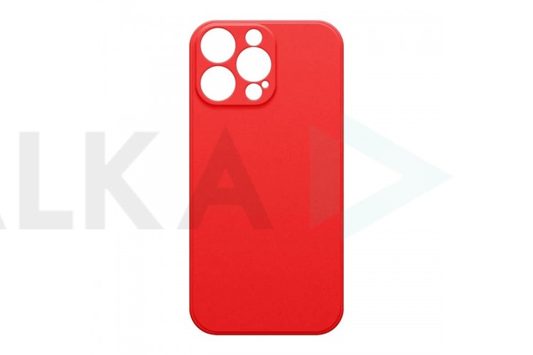 Чехол силиконовый для iPhone 15 Pro (6,1) тонкий (красный)