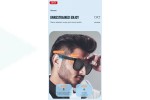 Очки с наушниками XO E6 Weijing Smart Audio Glasses UV Protection Sunglasses Red