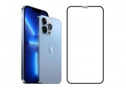 Защитное стекло дисплея iPhone 13 Mini (5.4) 5D (черный)