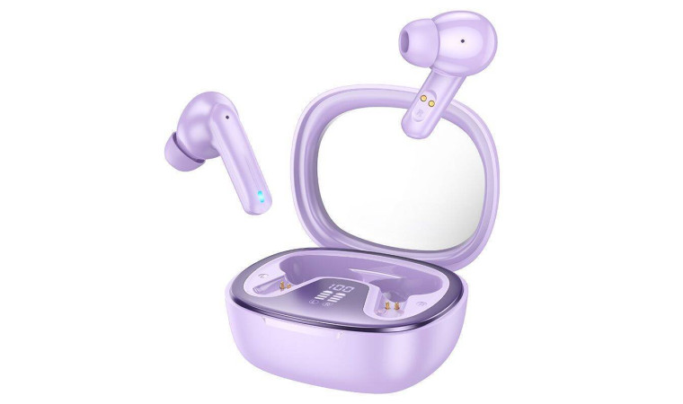 Наушники вакуумные беспроводные HOCO EQ6 Shadow true wireless BT headset (фиолетовый) Наушники вакуумные беспроводные HOCO EQ6 Shadow true wireless BT headset (фиолетовый)
