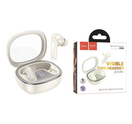 Наушники вакуумные беспроводные HOCO EQ6 Shadow true wireless BT headset (молочный белый)